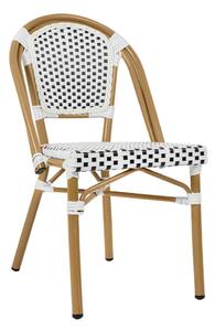 CAFE PARIS Rattan Szék - Fehér-Fekete