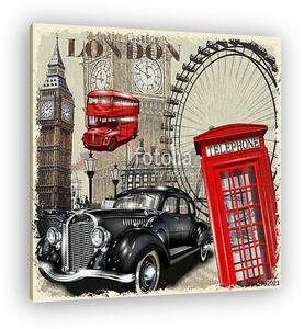 London vintage poster. (vászonkép)