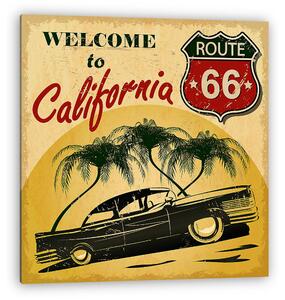 Welcome to California retro poster (vászonkép)