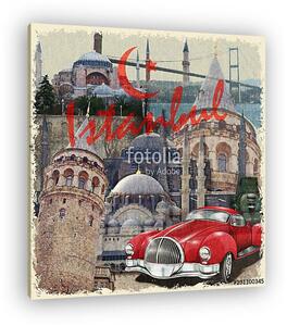 Istanbul vintage poster. (vászonkép)