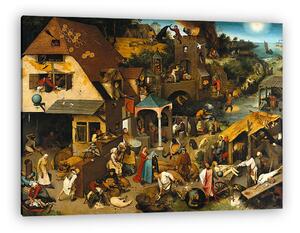 Pieter Bruegel the Elder: Bolond világ (Flamand közmondások) (vászonkép)