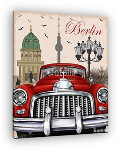Berlin retro poster. (vászonkép)