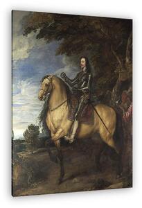 Anthony van Dyck : I. Károly angol király lovas portréja (vászonkép)