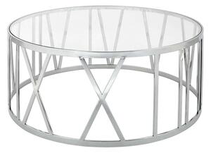 TIME ROMAN - Kerek Üveg Dohányzóasztal - 105 cm