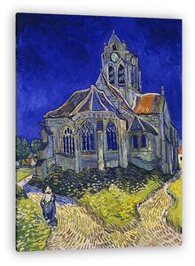 Vincent Van Gogh: A templom Auvers sur Oise-ban (színverzió 1) (vászonkép)