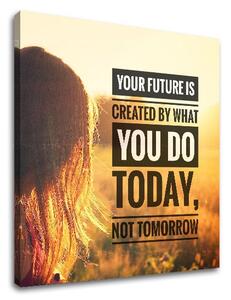 Motivációs vászonképek Your future is created
