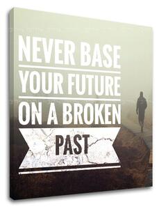 Motivációs vászonképek Never base your future_002