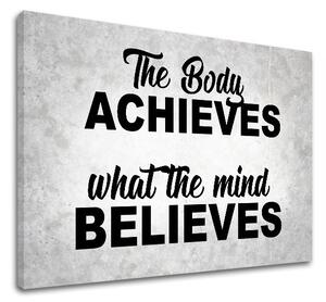 Motivációs vászonképek The body achieves_002
