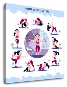 Motivációs vászonképek Home exercise plan