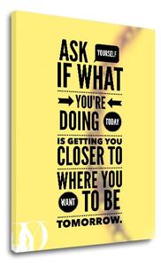 Motivációs vászonképek Ask yourself