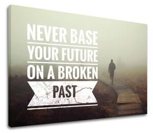 Motivációs vászonképek Never base your future_001