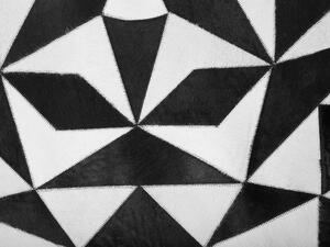 Fekete és fehér bőrszőnyeg ⌀ 140 cm TURGUTLU