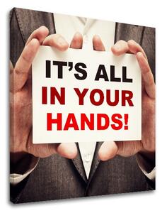 Motivációs vászonképek Its all in your hands_002