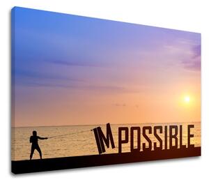 Motivációs vászonképek Impossible