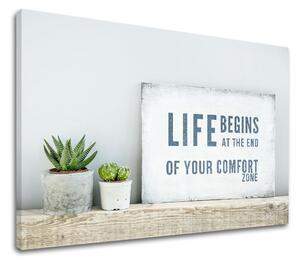 Motivációs vászonképek Life begins