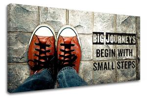 Motivációs vászonképek Big journeys begin