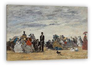 Eugène Louis Boudin: Tengerpart Trouville-nál (vászonkép)