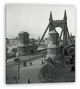 FORTEPAN: Erzsébet híd budai hídfő (1912) (vászonkép)