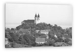 FORTEPAN: Tihany, kilátás az Attila-dombról a Bencés Apátság felé nézve (1970) (vászonkép)