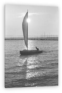 Dingi a siófoki vitorláskikötőben (1965) (vászonkép)