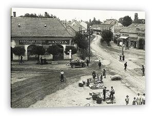 FORTEPAN: Siófok Fő tér, szemben a Fő utca a Sió felé nézve (1925) (vászonkép)