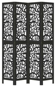VidaXL Paraván - 4 Paneles - Fekete - 140x220 cm