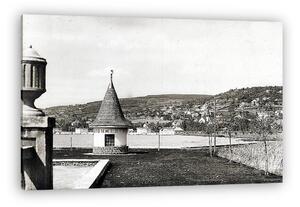 FORTEPAN: Balatonalmádi kikötő. Háttérben a Szent Imre-templom (1930) (vászonkép)