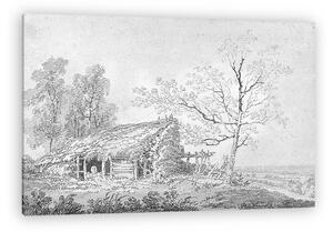 William Turner: Tájkép pajtával (színverzió 1) (vászonkép)