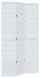 VidaXL 3 Paneles Fehér Tömörfa Térelválasztó - 105-110 x 200 cm