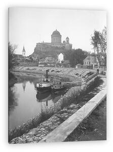 FORTEPAN: Esztergom, Kis-Duna és háttérben a Bazilika (vászonkép)