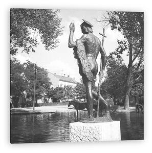 FORTEPAN: Tata, Keresztelő Szent János szobra (1945) (vászonkép)