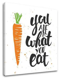 Vászonkép szöveggel You are what you eat