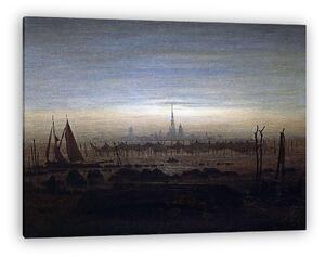 Caspar David Friedrich: Greifswald holdfényben (vászonkép)