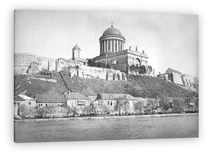 FORTEPAN: Esztergom, a Bazilika és a vár a Dunáról nézve (1940) (vászonkép)