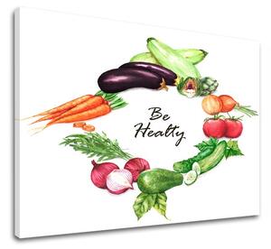 Vászonkép szöveggel Be healthy