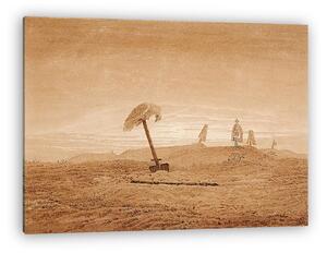 Caspar David Friedrich: Tájkép sírokkal (vászonkép)
