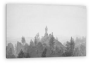 Caspar David Friedrich: Madonna szobor a hegyekben (színverzió 1) (vászonkép)