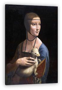 Leonardo da Vinci: Hölgy hermelinnel (színverzió 1) (vászonkép)