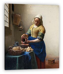 Jan Vermeer: Tejet öntő nő (vászonkép)