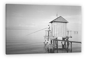 FORTEPAN: Horgászház a Balatonban (1936) (vászonkép)