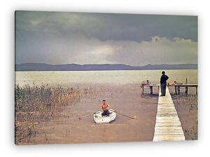 FORTEPAN: Balatonlelle, közelgő vihar (1968) (vászonkép)