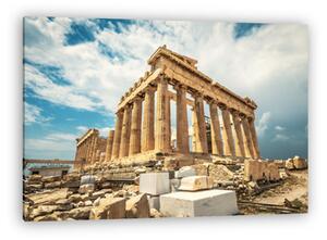 Parthenon, Akropolisz Athénban felhőkkel (vászonkép)