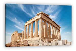Athéni Akropolisz , Parthenon kék ég előtt (vászonkép)