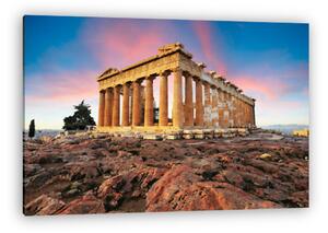 Parthenon, Athéni Akropolisz, esti fényekben (vászonkép)