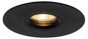 6 db Modern süllyesztett folt fekete 12 cm - Buco