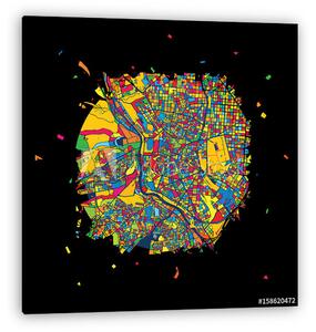 Art Map - Madrid (vászonkép)
