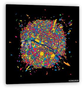 Art Map - Párizs (vászonkép)