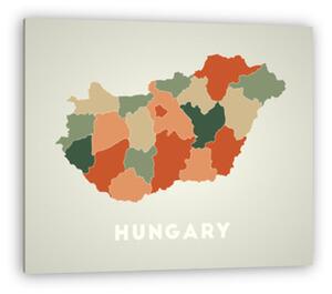 Magyarország térkép illusztráció (vászonkép)