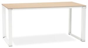 WARNER íróasztal natúr lappal, fehér lábazattal (80x160 cm)