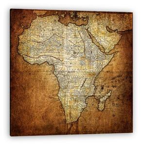 Afrika vintage térkép illusztációja (vászonkép)